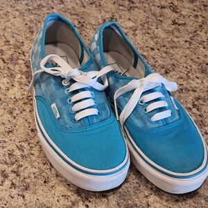 Vans Blue Skate Sneakers Canvas Low-Top